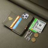 New Zipper Leather Wallet with Card Holder Phone Case for iPhone 15 14 13 Series