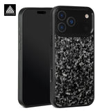 Forged Carbon Fiber Magsafe Metal Camera Lens and Buttons Magnetic Phone Case for iPhone 17 Series