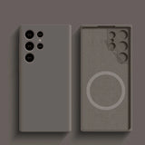 Liquid Silicone Wireless Charge Magnetic Shockproof Cover Case For Magsafe For Samsung Galaxy S25 S24 S23 Series