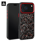 Forged Carbon Fiber Magsafe Metal Camera Lens and Buttons Magnetic Phone Case for iPhone 17 Series