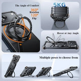 Z-Shape with 360° Rotatable Stand Wireless Charging Protective Bumper Metal Phone Case for iPhone 17 Series