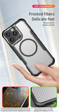 Brushed Carbon Fibre Full Lens Protect Magsafe Case For iphone 16 Series