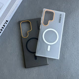 2025 Luxury Slim Matte Magnetic Wireless Charge Magsafe Case For Samsung S25 S24 S23 Series