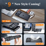 9-Shaped Metal Frameless Shockproof Phone Case with Stand Magsafe Minimalist Bumper for iPhone 17 Series