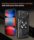 Magsafe Wireless Charging Stand Holder Magnetic Ring Armor Phone Case for iPhone 17 Series