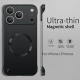 Frameless Ultra Thin Metallic Paint For Magsafe Magnetic Case For iPhone 17 16 15 14 13 Series