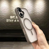 Shield Armor Matte Skin Magsafe Phone Case for iPhone 16 15 14 13 Series