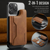 Magnetic Card Pocket Leather Phone Stand Holder for iPhone 17 Series