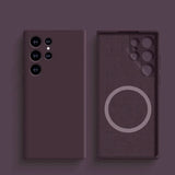 Liquid Silicone Wireless Charge Magnetic Shockproof Cover Case For Magsafe For Samsung Galaxy S25 S24 S23 Series
