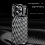 Luxury Carbon Fiber Pattern Fashionable Anti-Fall Sensation Protective Cover For iphone 17 16 Series