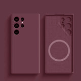 Liquid Silicone Wireless Charge Magnetic Shockproof Cover Case For Magsafe For Samsung Galaxy S25 S24 S23 Series