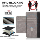 2025 RFID Zipper Wallet Flip Leather Cards Solt Case for iPhone 16 15 14 Series