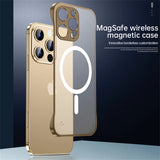 Ultra Thin Magnetic Frameless Transparent Phone Case For iPhone 16 15 14 13 12 Series