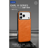 Luxury Business Plain Leather Anti-drop Non-slip Slim Case for iPhone 17 16 Series