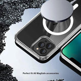 Luxury Clear Magnetic MagSafe Case for iPhone 16 15 14 13 Series