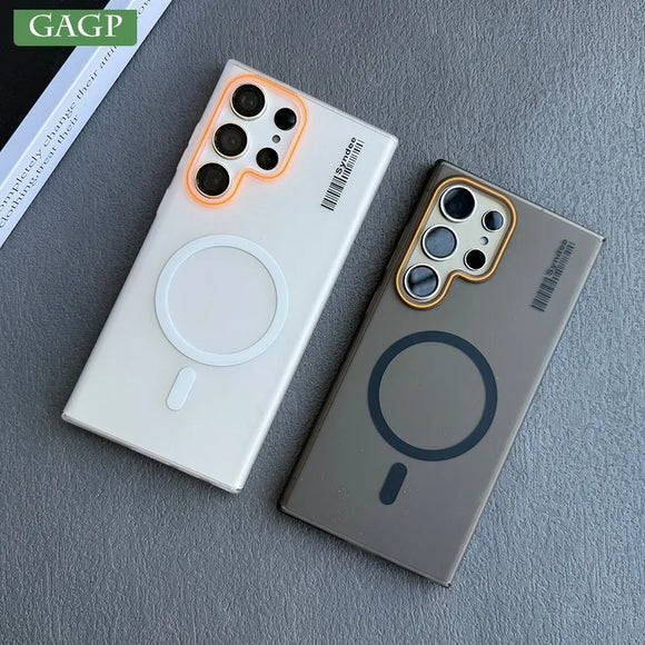 2025 Luxury Slim Matte Magnetic Wireless Charge Magsafe Case For Samsung S25 S24 S23 Series
