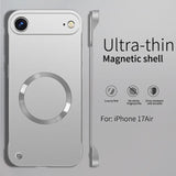 Frameless Ultra Thin Metallic Paint For Magsafe Magnetic Case For iPhone 17 16 15 14 13 Series
