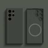 Liquid Silicone Wireless Charge Magnetic Shockproof Cover Case For Magsafe For Samsung Galaxy S25 S24 S23 Series