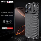 Luxury Carbon Fiber Pattern Fashionable Anti-Fall Sensation Protective Cover For iphone 17 16 Series