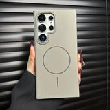 Shockproof Hard Cover Magsafe Magnetic Wireless Charge Matte Case For Samsung Galaxy S25 S24 S23 S22 S21 Note 20 Series