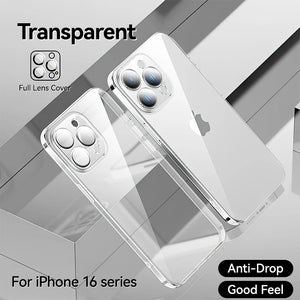 Ultra Transparent With Len Protection Anti-drop Case For iPhone 16 15 14 13 Series