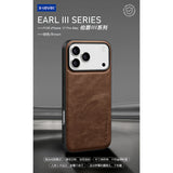 Luxury Business Plain Leather Anti-drop Non-slip Slim Case for iPhone 17 16 Series