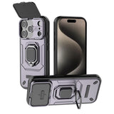 Fashion Armor Funda Slide Camera Protect Ring Holder Phone Case For iPhone17 Series