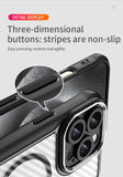 Brushed Carbon Fibre Full Lens Protect Magsafe Case For iphone 16 Series