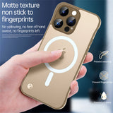 Ultra Thin Magnetic Frameless Transparent Phone Case For iPhone 16 15 14 13 12 Series