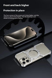 360° Stand Metal Aluminum Alloy Frameless Phone Case For iPhone 16 15 Series