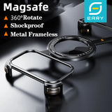 360° Rotate Stand Frameless Shockproof Protector Cover Metal Magnetic Magsafe  Phone Case for iPhone 17 Series