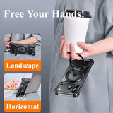 360° Rotate Stand Frameless Shockproof Protector Cover Metal Magnetic Magsafe  Phone Case for iPhone 17 Series