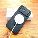 Luxury Faux Leather Retra Magsafe Wireless Charge Full Cover Case For iPhone 17 16 15 14 13 Series