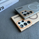 2025 Luxury Slim Matte Magnetic Wireless Charge Magsafe Case For Samsung S25 S24 S23 Series
