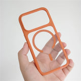 Luxury AI Touch Camera Button Transparent Magsafe Wireless Charge Hard Armor Cover Case for iPhone 17 Series