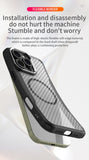 Brushed Carbon Fibre Full Lens Protect Magsafe Case For iphone 16 Series