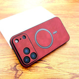 Luxury Faux Leather Retra Magsafe Wireless Charge Full Cover Case For iPhone 17 16 15 14 13 Series