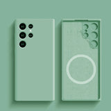 Liquid Silicone Wireless Charge Magnetic Shockproof Cover Case For Magsafe For Samsung Galaxy S25 S24 S23 Series
