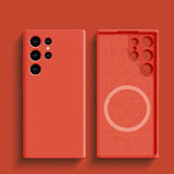 Liquid Silicone Wireless Charge Magnetic Shockproof Cover Case For Magsafe For Samsung Galaxy S25 S24 S23 Series