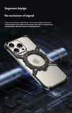 360° Stand Metal Aluminum Alloy Frameless Phone Case For iPhone 16 15 Series