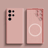 Liquid Silicone Wireless Charge Magnetic Shockproof Cover Case For Magsafe For Samsung Galaxy S25 S24 S23 Series