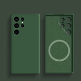 Liquid Silicone Wireless Charge Magnetic Shockproof Cover Case For Magsafe For Samsung Galaxy S25 S24 S23 Series
