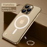 Ultra Thin Magnetic Frameless Transparent Phone Case For iPhone 16 15 14 13 12 Series