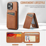 2-in-1 Magsafe Magnetic Leather with Wallet Card Holder Phone Case for iPhone 17 16 15 14 13 Series