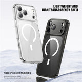 Luxury Clear Shockproof Magsafe Magnetic Wireless Charging Hard Back Cover Case For iPhone 17 Series