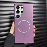 Shockproof Hard Cover Magsafe Magnetic Wireless Charge Matte Case For Samsung Galaxy S25 S24 S23 S22 S21 Note 20 Series