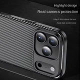 Luxury Carbon Fiber Pattern Fashionable Anti-Fall Sensation Protective Cover For iphone 17 16 Series