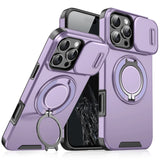 Armor Slide Camera Protection Magsafe Magnetic Wireless Charging Case For iPhone 16 15 14 13 Series