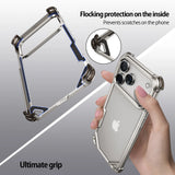 Minimalist Metal Support Wireless Charging Ultra-thin Phone Case for iPhone 17 Series