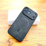 Luxury Faux Leather Retra Magsafe Wireless Charge Full Cover Case For iPhone 17 16 15 14 13 Series